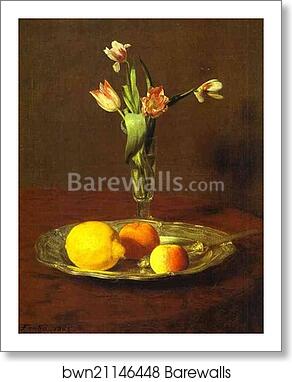 Lemons, Apples and Tulips (Citron, pommes et tulipes) by Henri Fantin-Latour, Art Print Lemons, Apples and Tulips (Citron, pommes et tulipes) by Henri Fantin-Latour, Art Print
