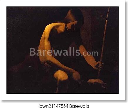 St. John the Baptist in the Desert by Georges De La Tour, Art Print St. John the Baptist in the Desert by Georges De La Tour, Art Print