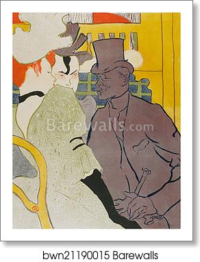 The Englishman at the Moulin Rouge by Henri De Toulouse-Lautrec, Art Print