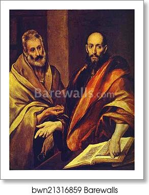St. Paul and St. Peter by El Greco, Art Print