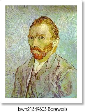 Self-Portrait. Saint-Rémy by Vincent Van Gogh, Art Print