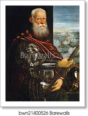 Portrait of Sebastiano Venier by Jacopo Robusti, Called Tintoretto, Art Print