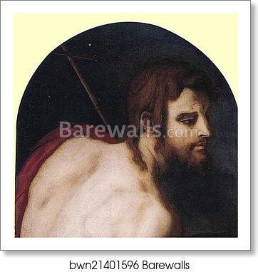 St. John the Baptist. Detail by Agnolo Bronzino, Art Print