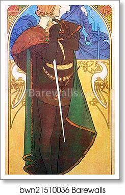 Hamlet by Alphonse Mucha, Art Print