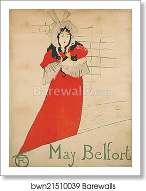 May Belfort by Henri De Toulouse-Lautrec, Art Print