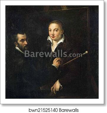 Bernardino Campi Painting Sofonisba Anguissola by Sofonisba Anguissola, Art Print