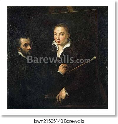 Bernardino Campi Painting Sofonisba Anguissola by Sofonisba Anguissola, Art Print Bernardino Campi Painting Sofonisba Anguissola by Sofonisba Anguissola, Art Print
