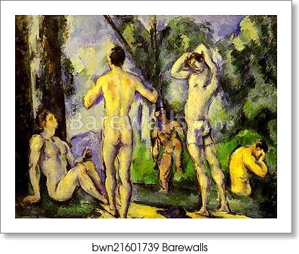 Bathers in the Open Air (Baigneurs en plein air) by Paul Cézanne, Art Print