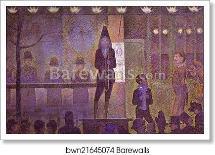 Invitation to the Sideshow (La Parade de Cirque). Detail by Georges Seurat, Art Print