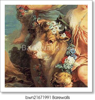 Rape of Europa. Detail by François Boucher, Art Print