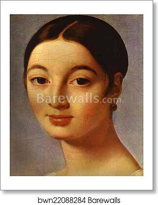 Portrait of Mademoiselle Rivière. Detail by Jean-Auguste-Dominique Ingres, Art Print Portrait of Mademoiselle Rivière. Detail by Jean-Auguste-Dominique Ingres, Art Print