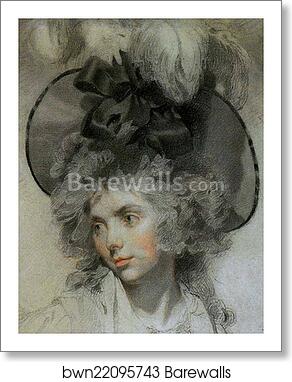 Mrs Mary Hamilton. Detail by Sir Thomas Lawrence, Art Print