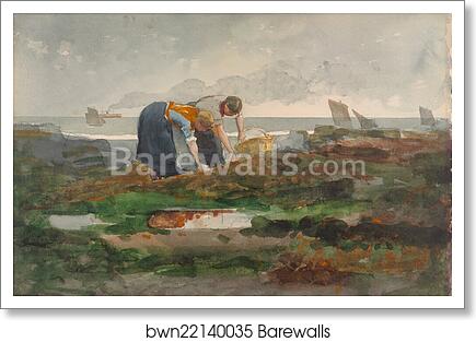 The Mussel Gatherers by Winslow Homer, Art Print
