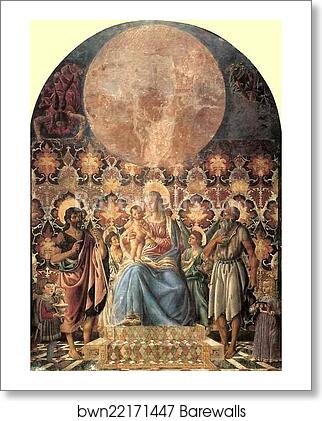 Madonna and Child with Angels, SS. John the Baptist and Jerome, and Two Youths from the Pazzi Household by Andrea Del Castagno, Art Print Madonna and Child with Angels, SS. John the Baptist and Jerome, and Two Youths from the Pazzi Household by Andrea Del Castagno, Art Print