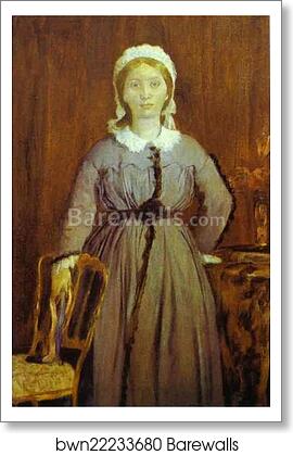 Portrait of Thérèse de Gas, the Artist's Sister by Edgar Degas, Art Print Portrait of Thérèse de Gas, the Artist's Sister by Edgar Degas, Art Print
