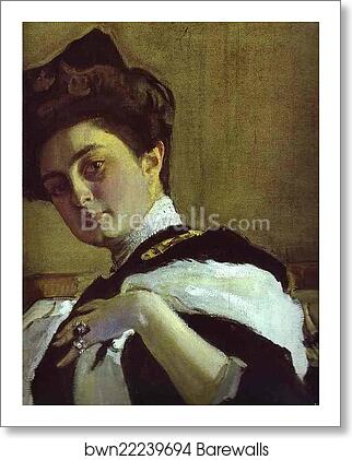 Portrait of Henrietta Girshman. Detail by Valentin Serov, Art Print Portrait of Henrietta Girshman. Detail by Valentin Serov, Art Print