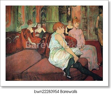 Au Salon de la Rue des Moulins / In the Salon at the Rue des Moulins by Henri De Toulouse-Lautrec, Art Print