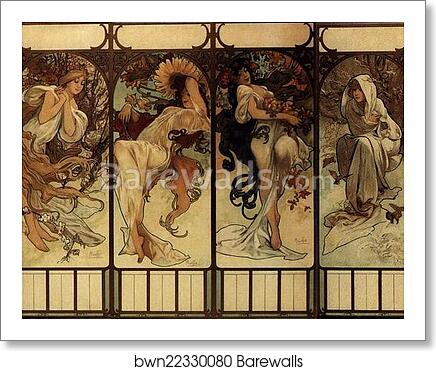 Chocolat Masson/Chocolat Mexicain 1897 by Alphonse Mucha, Art Print