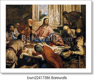 Last Supper. Detail by Jacopo Robusti, Called Tintoretto, Art Print Last Supper. Detail by Jacopo Robusti, Called Tintoretto, Art Print