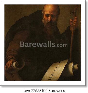 St. Anthony Abbot by Jacopo Carrucci, Known As Pontormo, Art Print
