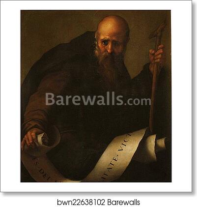 St. Anthony Abbot by Jacopo Carrucci, Known As Pontormo, Art Print St. Anthony Abbot by Jacopo Carrucci, Known As Pontormo, Art Print
