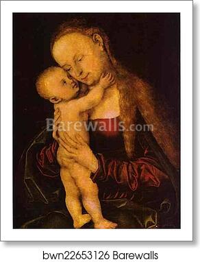 Virgin and Child by Lucas Cranach The Elder, Art Print