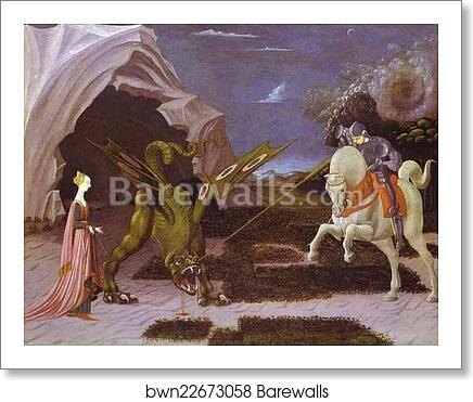 St. George and the Dragon by Paolo Uccello, Art Print