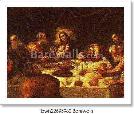 The Last Supper. Detail by Jacopo Robusti, Called Tintoretto, Art Print The Last Supper. Detail by Jacopo Robusti, Called Tintoretto, Art Print
