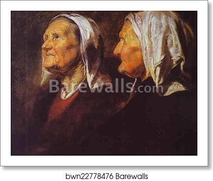 Head of an Old Woman by Jacob Jordaens, Art Print