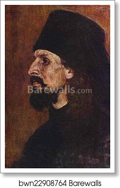Portrait of a Monk by Vasily Surikov, Art Print