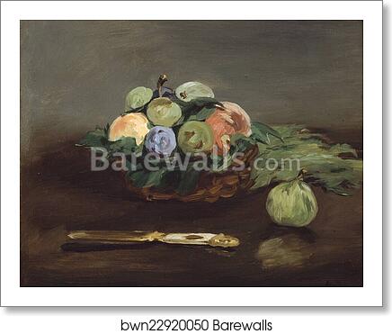 Basket of Fruit by Édouard Manet, Art Print