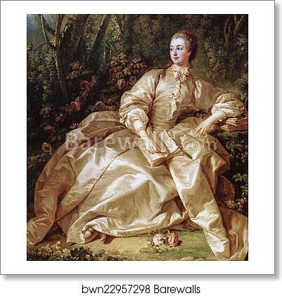 Portrait of the Marquise de Pompadour. Detail by François Boucher, Art Print Portrait of the Marquise de Pompadour. Detail by François Boucher, Art Print