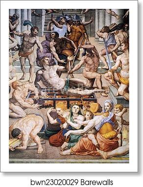 Martyrdom of St. Lawrence. Detail by Agnolo Bronzino, Art Print Martyrdom of St. Lawrence. Detail by Agnolo Bronzino, Art Print