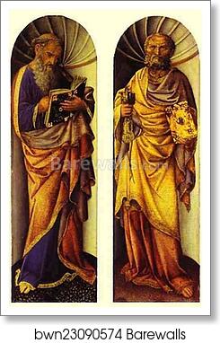St. John the Evangelist (left); The Apostle Peter (right) by Jacopo Bellini, Art Print