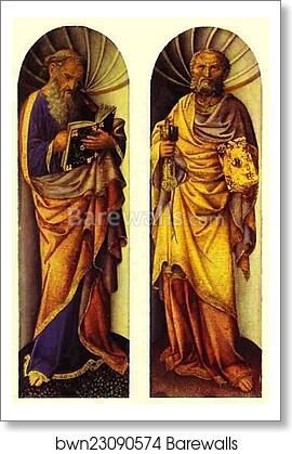 St. John the Evangelist (left); The Apostle Peter (right) by Jacopo Bellini, Art Print St. John the Evangelist (left); The Apostle Peter (right) by Jacopo Bellini, Art Print