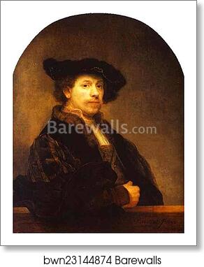 Self-Portrait by Rembrandt Harmenszoon Van Rijn, Art Print