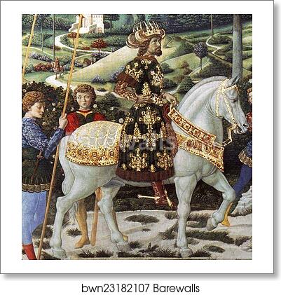 Procession of the Magus Melchior. Detail by Benozzo Gozzoli, Art Print Procession of the Magus Melchior. Detail by Benozzo Gozzoli, Art Print