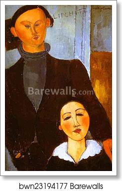 The Sculptor Jacques Lipchitz and His Wife Berthe Lipchitz by Amedeo Modigliani, Art Print