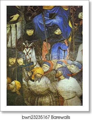 Allegory of Good Government. Detail by Ambrogio Lorenzetti, Art Print Allegory of Good Government. Detail by Ambrogio Lorenzetti, Art Print