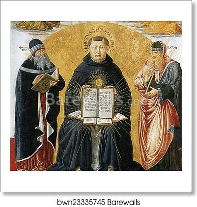 Triumph of St. Thomas Aquinas. Detail by Benozzo Gozzoli, Art Print Triumph of St. Thomas Aquinas. Detail by Benozzo Gozzoli, Art Print