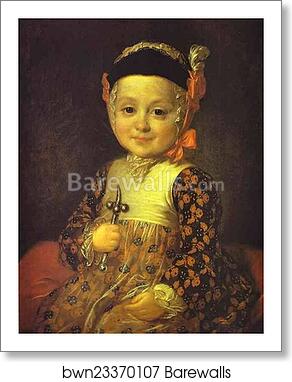 Portrait of Count Alexey Bobrinsky as a Child by Fedor Rokotov, Art Print