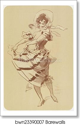 Original drawing for Les Maîtres de l’Affiche for issue 58, Sept 1900 by Jules Chéret, Art Print Original drawing for Les Maîtres de l’Affiche for issue 58, Sept 1900 by Jules Chéret, Art Print