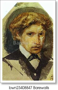 Self-Portrait by Mikhail Vrubel, Art Print