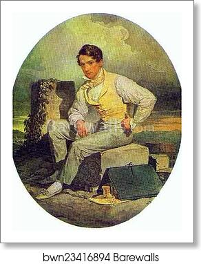 Self-Portrait by Alexander Brulloff, Art Print