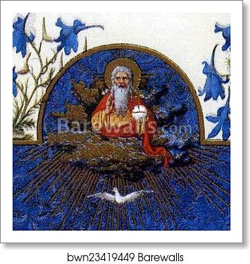 Les trÄ�s riches heures du Duc de Berry. Feeding the Multitude. Detail by Limbourg Brothers, Art Print