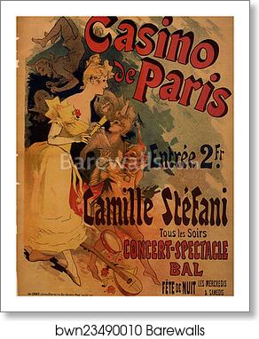 Casino de Paris Camille Stéfani by Jules Chéret, Art Print