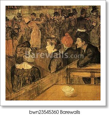 Au Bal du Moulin de la Galette / At the Moulin de la Galette by Henri De Toulouse-Lautrec, Art Print