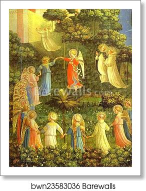 The Last Judgement. Detail: The Blessed by Fra Angelico, Art Print The Last Judgement. Detail: The Blessed by Fra Angelico, Art Print