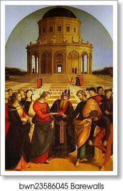 Marriage of the Virgin by Raphael, Art Print