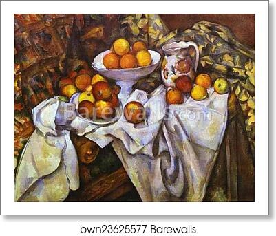 Still Life with Apples and Oranges by Paul Cézanne, Art Print Still Life with Apples and Oranges by Paul Cézanne, Art Print